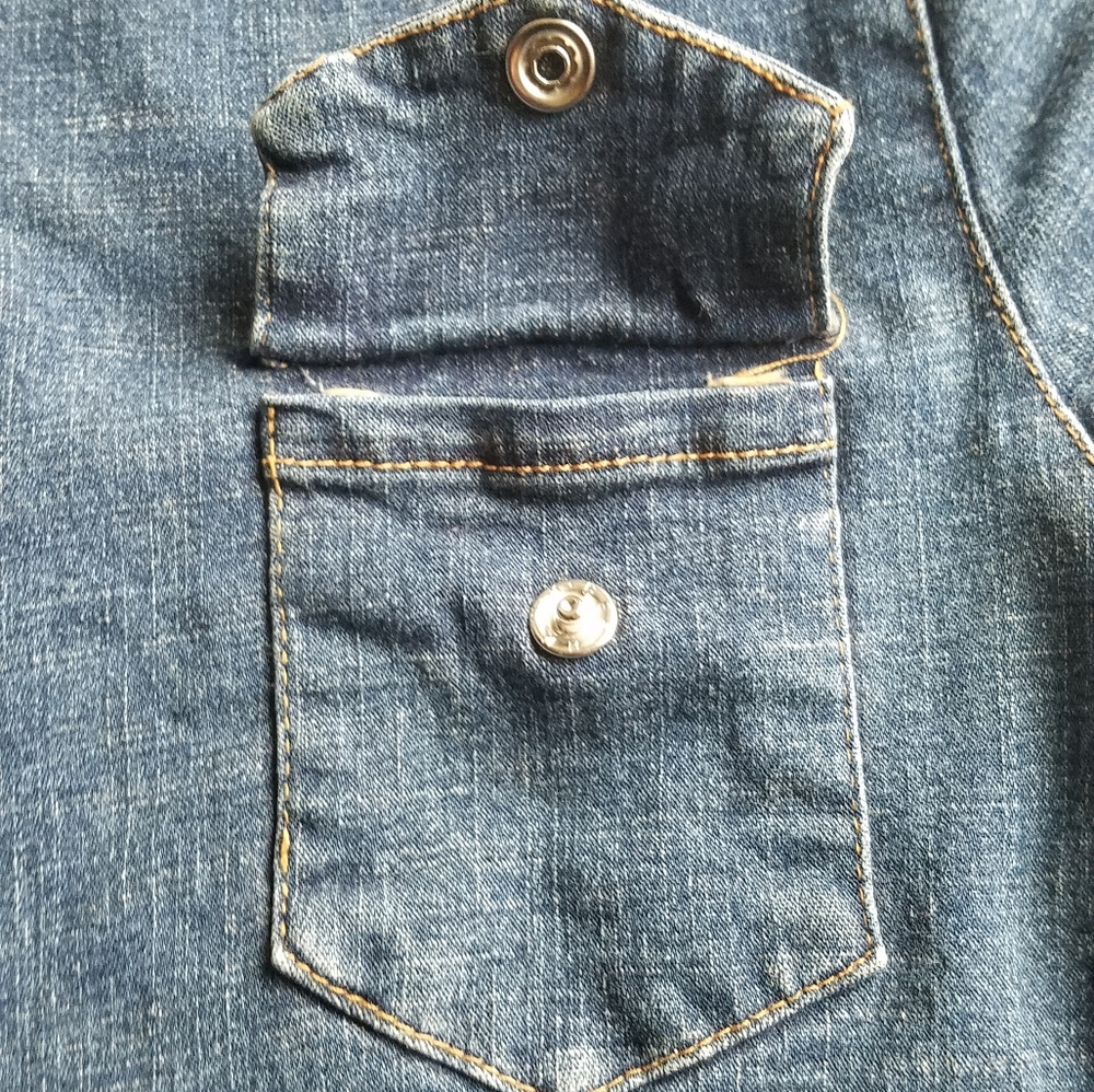 Annex vintage pearl denim jacket button up with pockets S - Picture 5 of 14